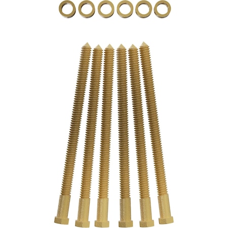Ekena Millwork Premium 1/2" Barn Door Flat Track Extension Hardware for 1 3/8" Door, Jacob's Gold GB60013EJG
